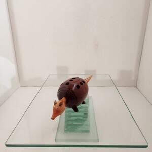 Vintage Wooden Handmade Aardvark Pencil Holder